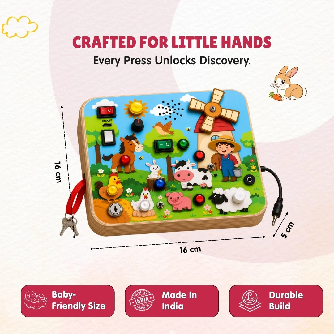 16 by 16 by 5 cm, sized for little hands